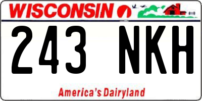 WI license plate 243NKH