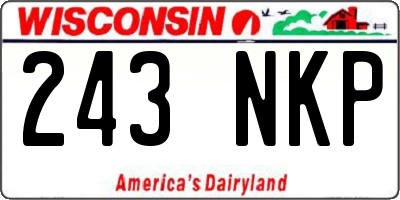 WI license plate 243NKP