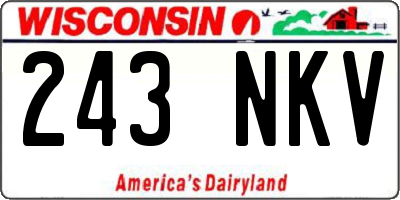 WI license plate 243NKV