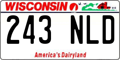 WI license plate 243NLD