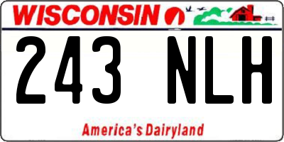 WI license plate 243NLH