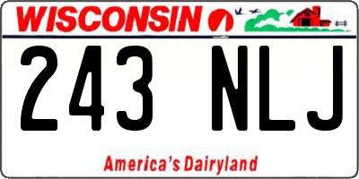 WI license plate 243NLJ