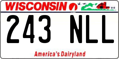 WI license plate 243NLL