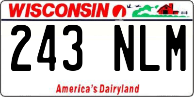 WI license plate 243NLM