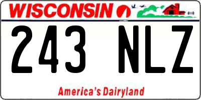 WI license plate 243NLZ