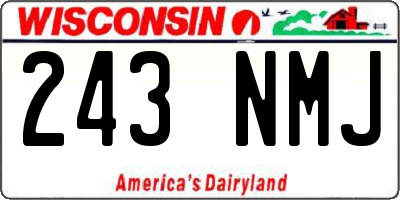 WI license plate 243NMJ