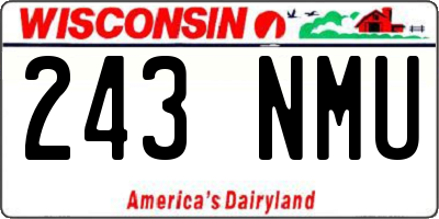 WI license plate 243NMU