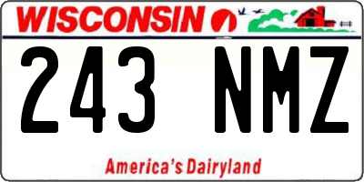 WI license plate 243NMZ