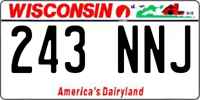 WI license plate 243NNJ