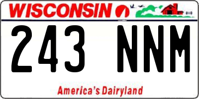 WI license plate 243NNM
