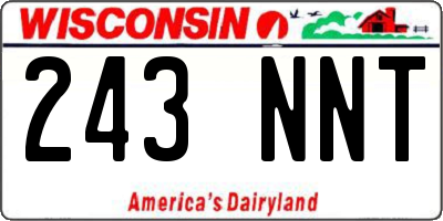 WI license plate 243NNT
