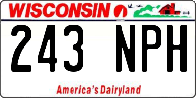 WI license plate 243NPH