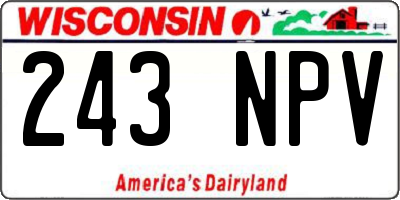WI license plate 243NPV