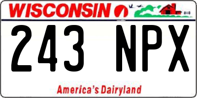 WI license plate 243NPX