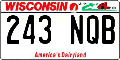 WI license plate 243NQB
