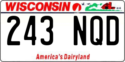 WI license plate 243NQD