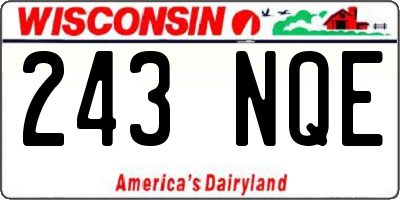 WI license plate 243NQE
