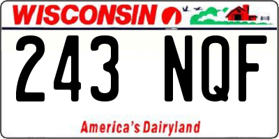 WI license plate 243NQF