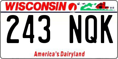 WI license plate 243NQK