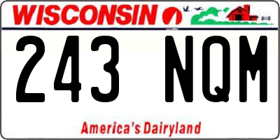 WI license plate 243NQM