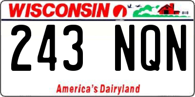 WI license plate 243NQN