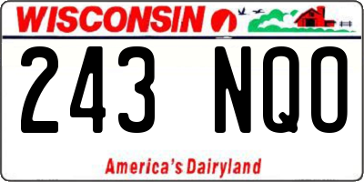 WI license plate 243NQO