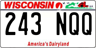 WI license plate 243NQQ