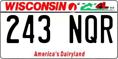 WI license plate 243NQR