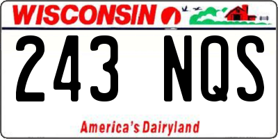 WI license plate 243NQS