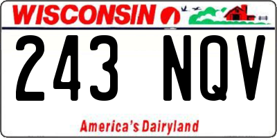 WI license plate 243NQV