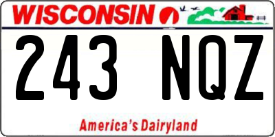 WI license plate 243NQZ
