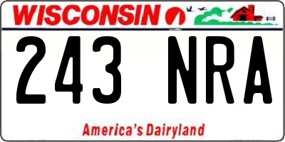 WI license plate 243NRA