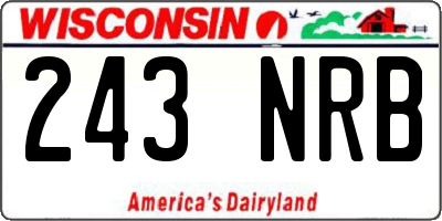WI license plate 243NRB