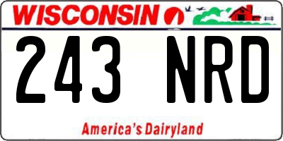 WI license plate 243NRD