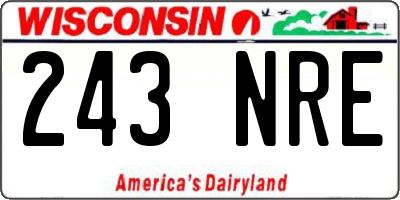 WI license plate 243NRE