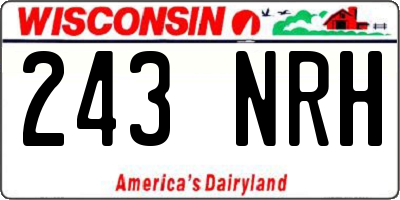 WI license plate 243NRH