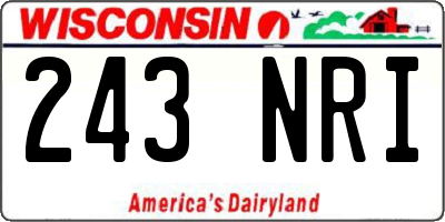 WI license plate 243NRI