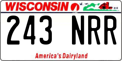WI license plate 243NRR