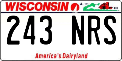 WI license plate 243NRS