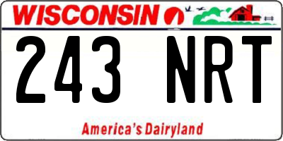 WI license plate 243NRT