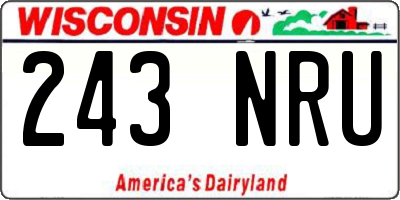 WI license plate 243NRU