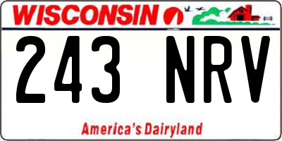 WI license plate 243NRV