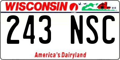 WI license plate 243NSC