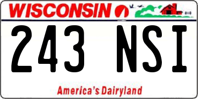 WI license plate 243NSI