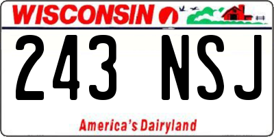 WI license plate 243NSJ