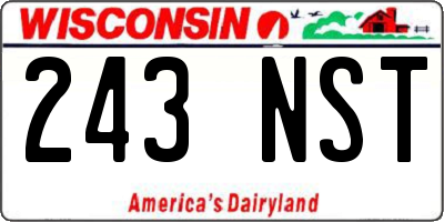 WI license plate 243NST