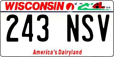 WI license plate 243NSV