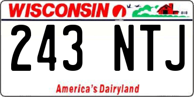 WI license plate 243NTJ