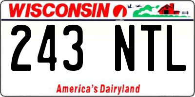 WI license plate 243NTL