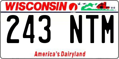 WI license plate 243NTM